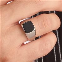 Anello Brosway Uomo in Acciaio Onice BIK129B - BIK129B